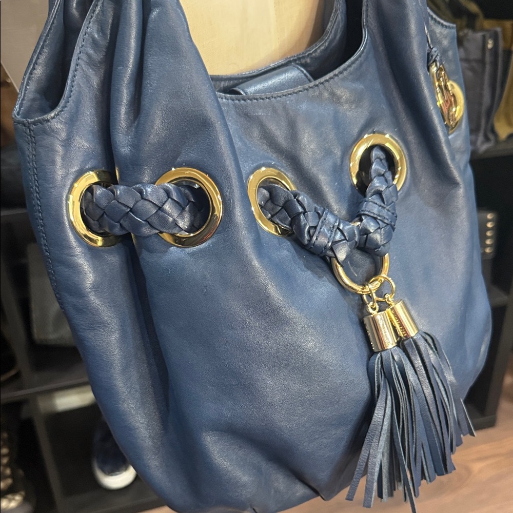 Michael Kors 'Braided Astor Grommet' large satchel - Picture 4 of 14